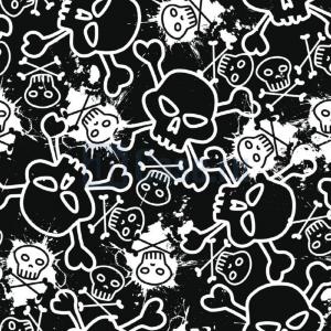 Adam Hall Hardware Imageboard 9.5 SKULLS B/W_1