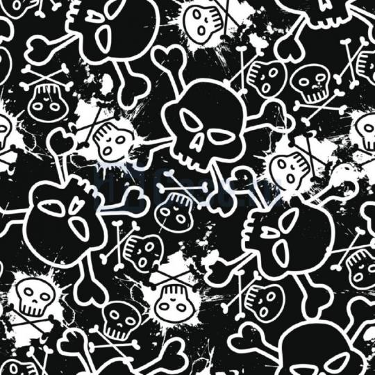 Adam Hall Hardware Imageboard 9.5 SKULLS B/W